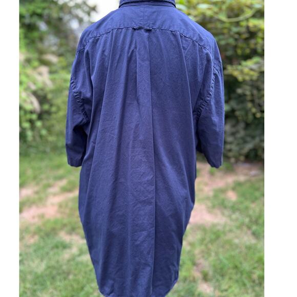 Ralph Lauren feather weight twill navy blue mens short sleeve shirt size XL Tall - Picture 3 of 5